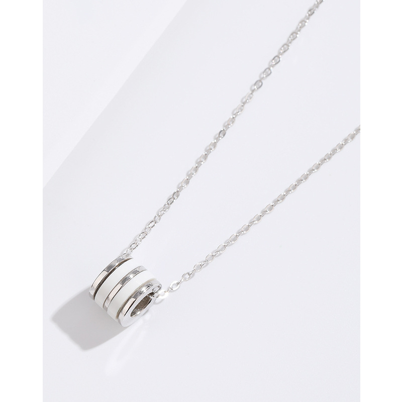 S925 plata esterlina collar de la cintura pequeña Luz de Las Mujeres de lujo diseño nicho Blanco fritillary colgante de alto grado de la cadena de clavícula suéter cadena