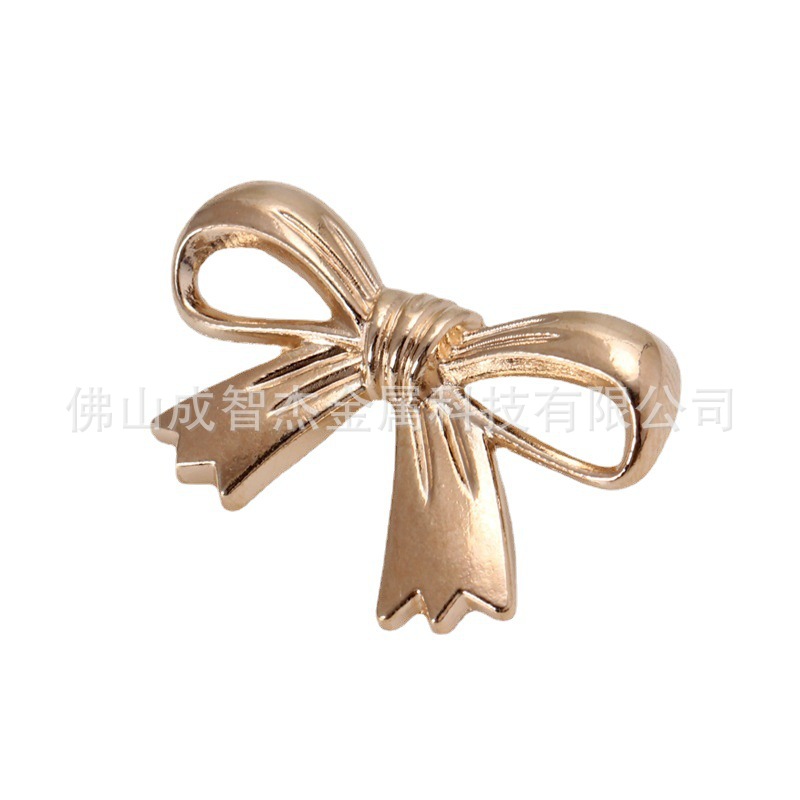 合金蝴蝶结撞钉饰品配件批发鞋花服装五金皮带箱包服饰钉配底坐
