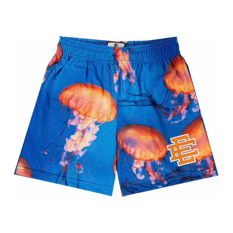 Eric Emanuel EE Pantalones cortos de malla para hombres y mujeres, pantalones de baloncesto deportivo de cuatro puntos