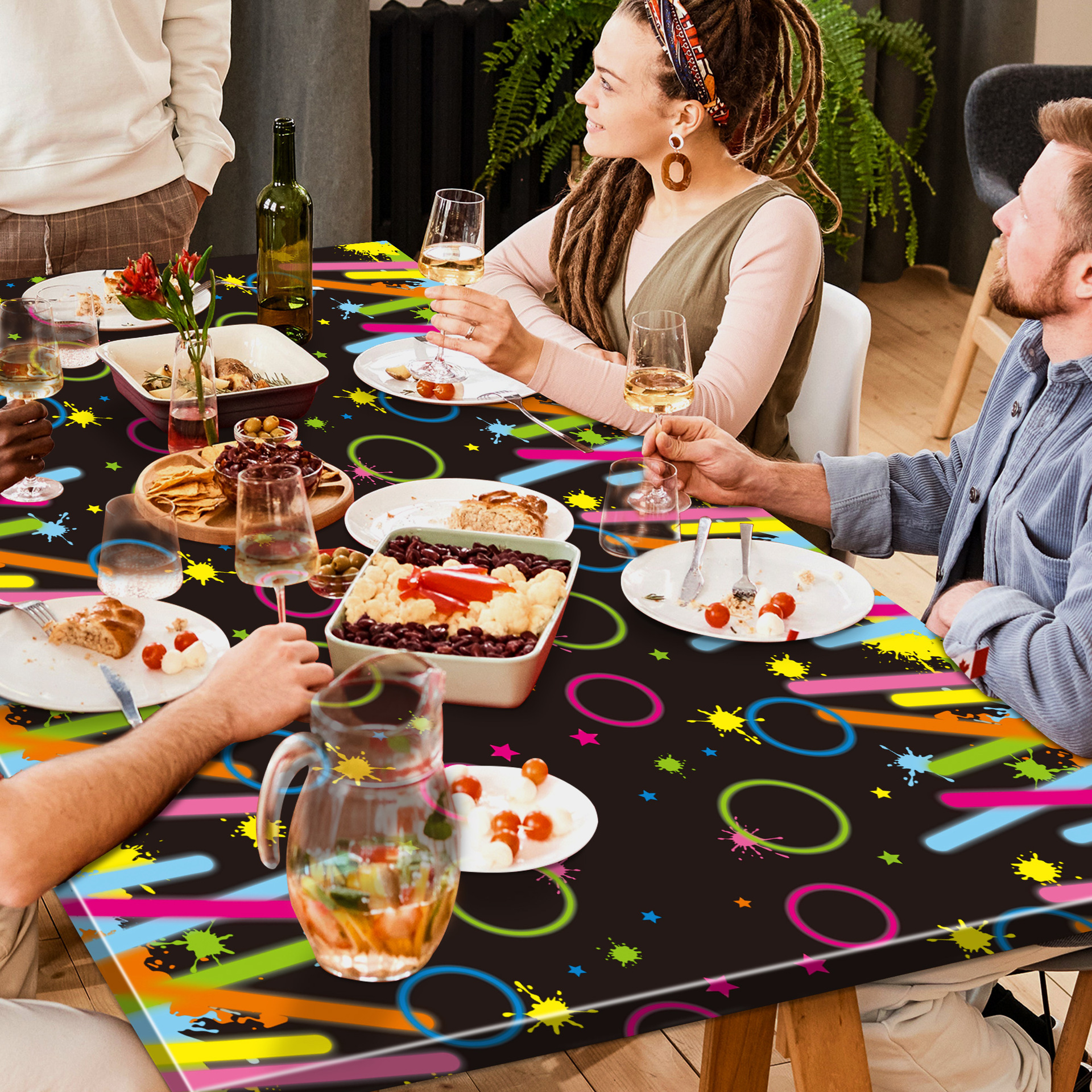 110g Weight Tablecloths Home Textiles & Decor Type Decorative Props Event & Party Supplies 1 Piece Quantity Party Occasion Plastic Material Birthday Festival Letter, Balloon Pattern Birthday Style Birthday Birthday Letter Balloon Plastic Party Decorative Props Tableware 1 Piece 25