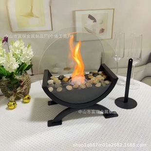 Cross-border New Desktop Fireplace Home Alcohol Fireplace Holiday Decoration Atmosphere Ethanol Stove Outdoor Real Fire Heating Stove