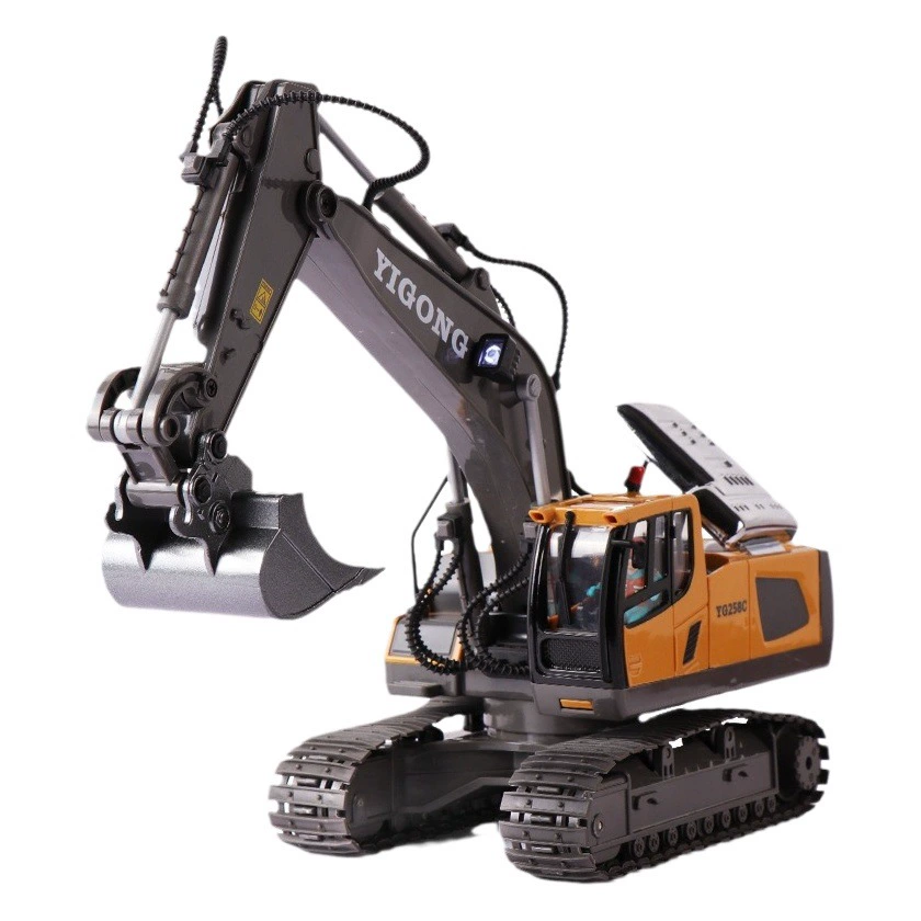 Радиоуправляемый экскаватор 2,4 ГГц для детей, модель из сплава, строительная техника, самосвал, бульдозер, игрушка на пульте управления