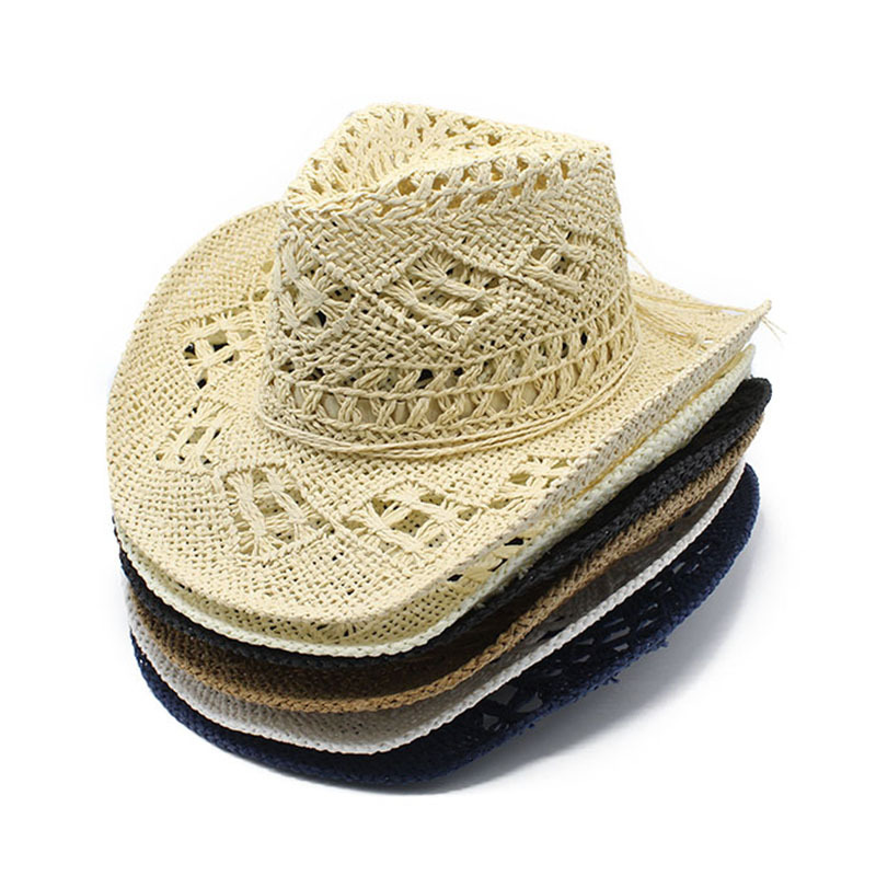 Unisex Vacation Solid Color Crimping Straw Hat display picture 4
