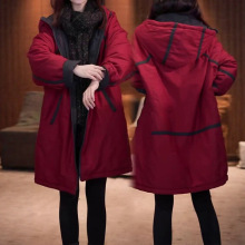 简约通勤双面穿棉服外套女2025秋冬新款设计感洋气中长款连帽棉衣