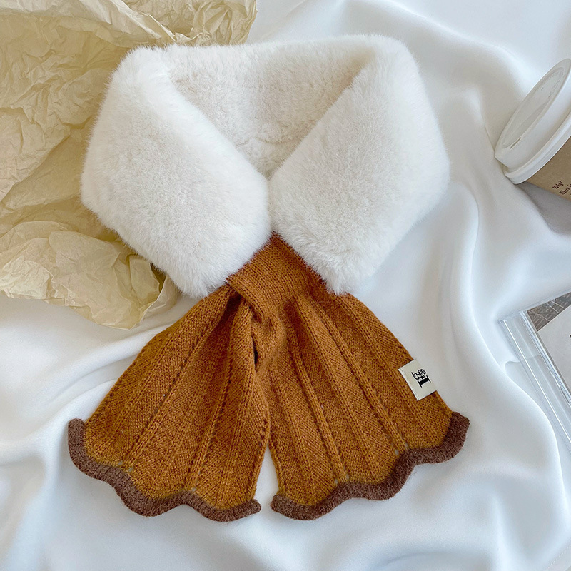 Otoño y invierno bufandas mujeres 2025 estilo coreano generoso engrosado alargado cálido bufandas de peluche de cola de pescado cruzado cuello de pelo
