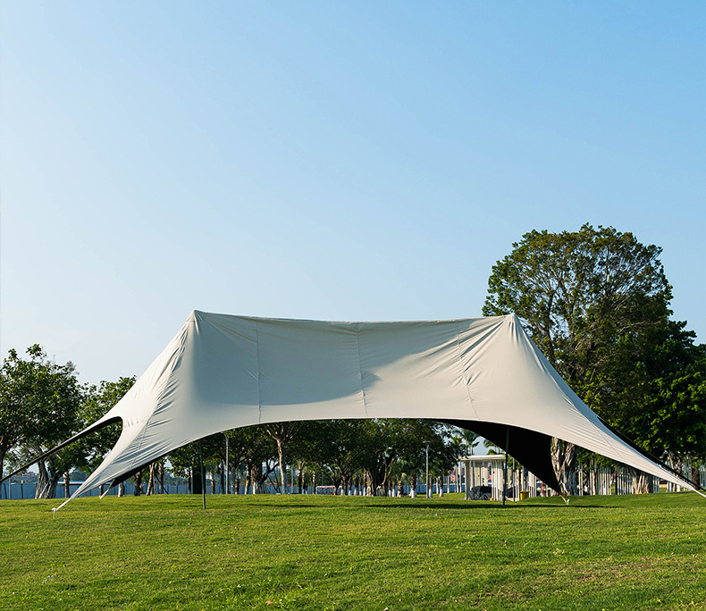 New 3.2m high-quality black vinyl canopy tent for outdoor camping, one-piece, quick setup, rainproof, can be customized with logo