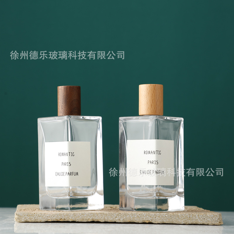 现货香水瓶30ml 50ml 100ml 透明正方形按压香水喷雾瓶化妆品分装