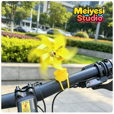 strap cartoon rotating small – Car ornaments - yellow-light-up-electric-car-windmill-strap-version