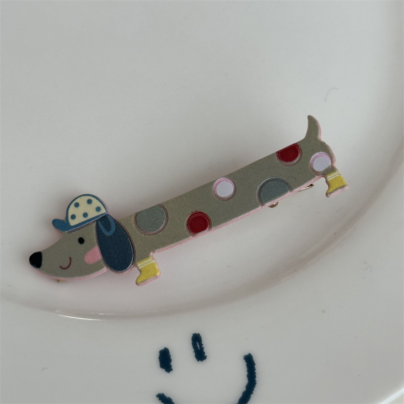 Forcina per capelli a forma di cucciolo, dolce, ragazza dei cartoni animati, a forma di cuore, a forma di becco d'anatra, lunga, con frangia, fermaglio per capelli spezzati, accessori per capelli Nuovo_voghion.com