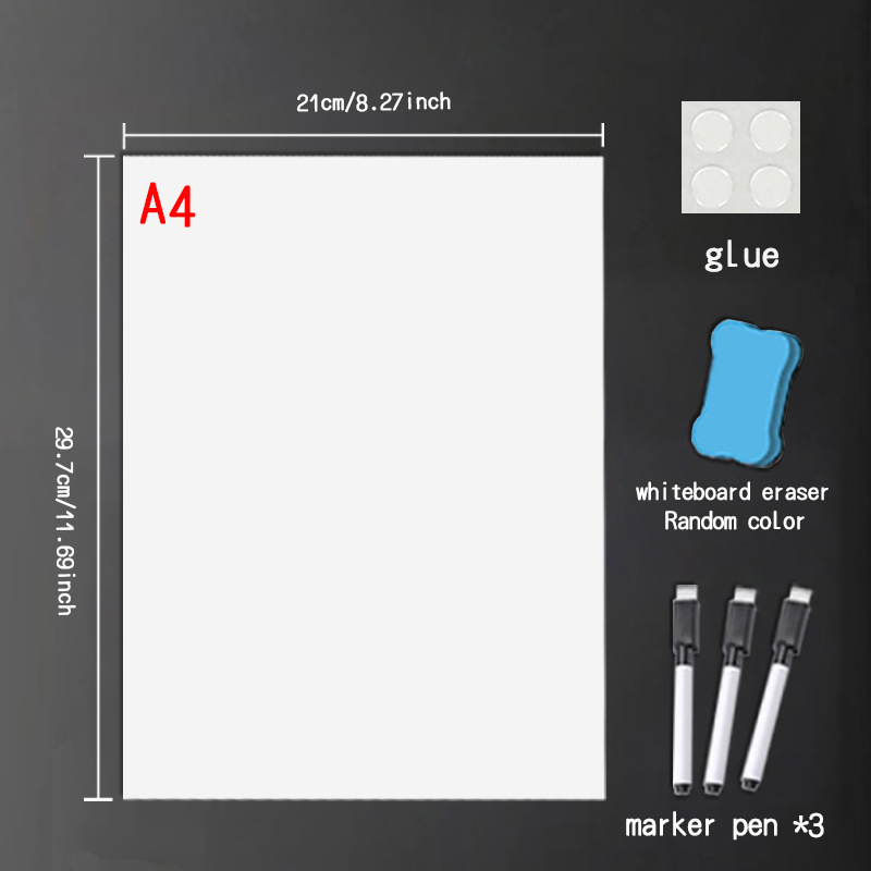 Transfronterizo A2A3A4A5 tabla blanca de absorción magnética borrable tabla de escritura nota de papel pegatinas de refrigerador personalizadas magnéticas pet image 8