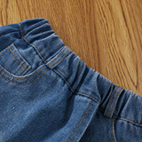 Джинсовая юбка, спортивные леггинсы с шортами, комплект, летняя одежда, штаны, летняя юбка на девочку, милые шорты