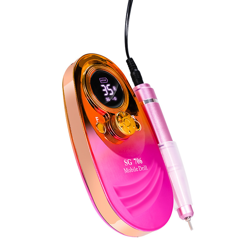 Portátil de almacenamiento eléctrico máquina de pulir de uñas pulido de uñas manicura eliminación de uñas máquina de pulir eléctrica pluma de molienda eléctrica