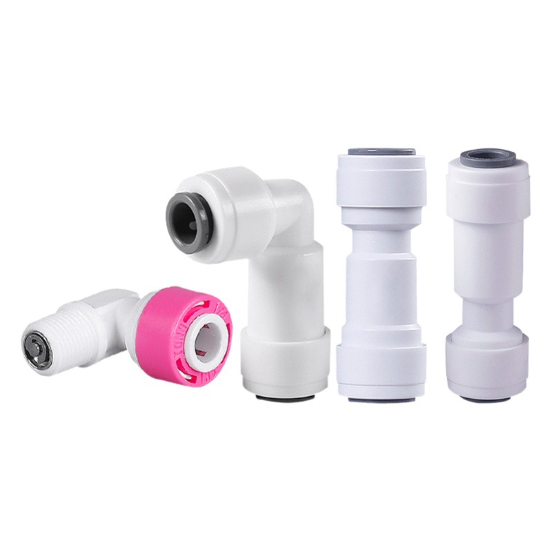 2 puntos de conexión rápida recta tipo L válvula de retención codo purificador de agua en forma de conector de válvula de retención unidireccional de doble vía