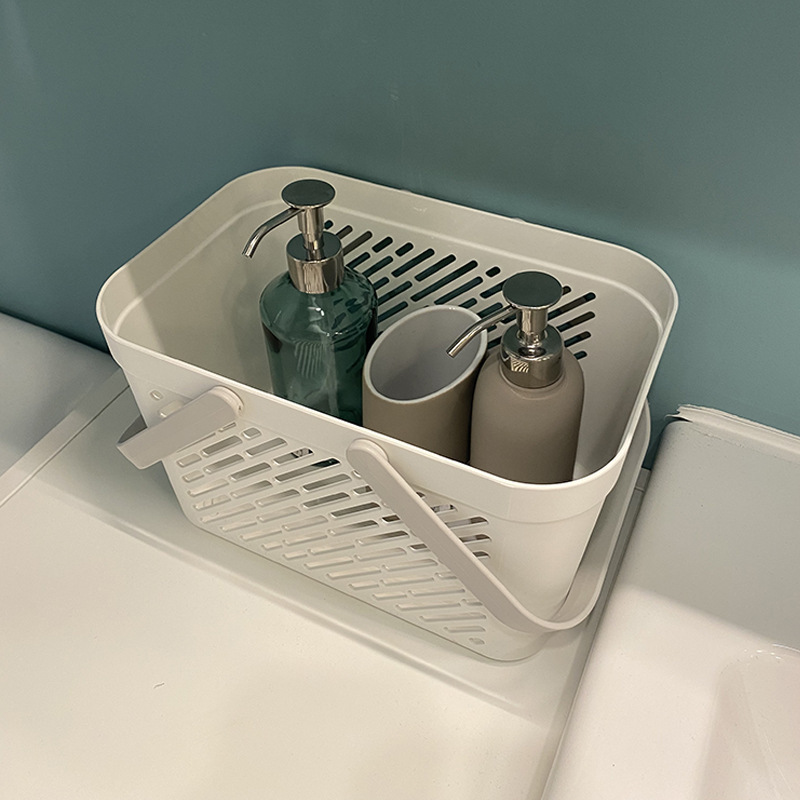 Lunan basket bathroom supplies storage basket bath shower gel basket portable draining basket portable basket