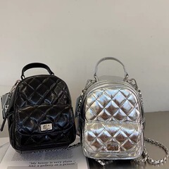 高級感小眾菱格雙肩包包女2024新款時尚百搭雙肩書包單肩旅行包潮