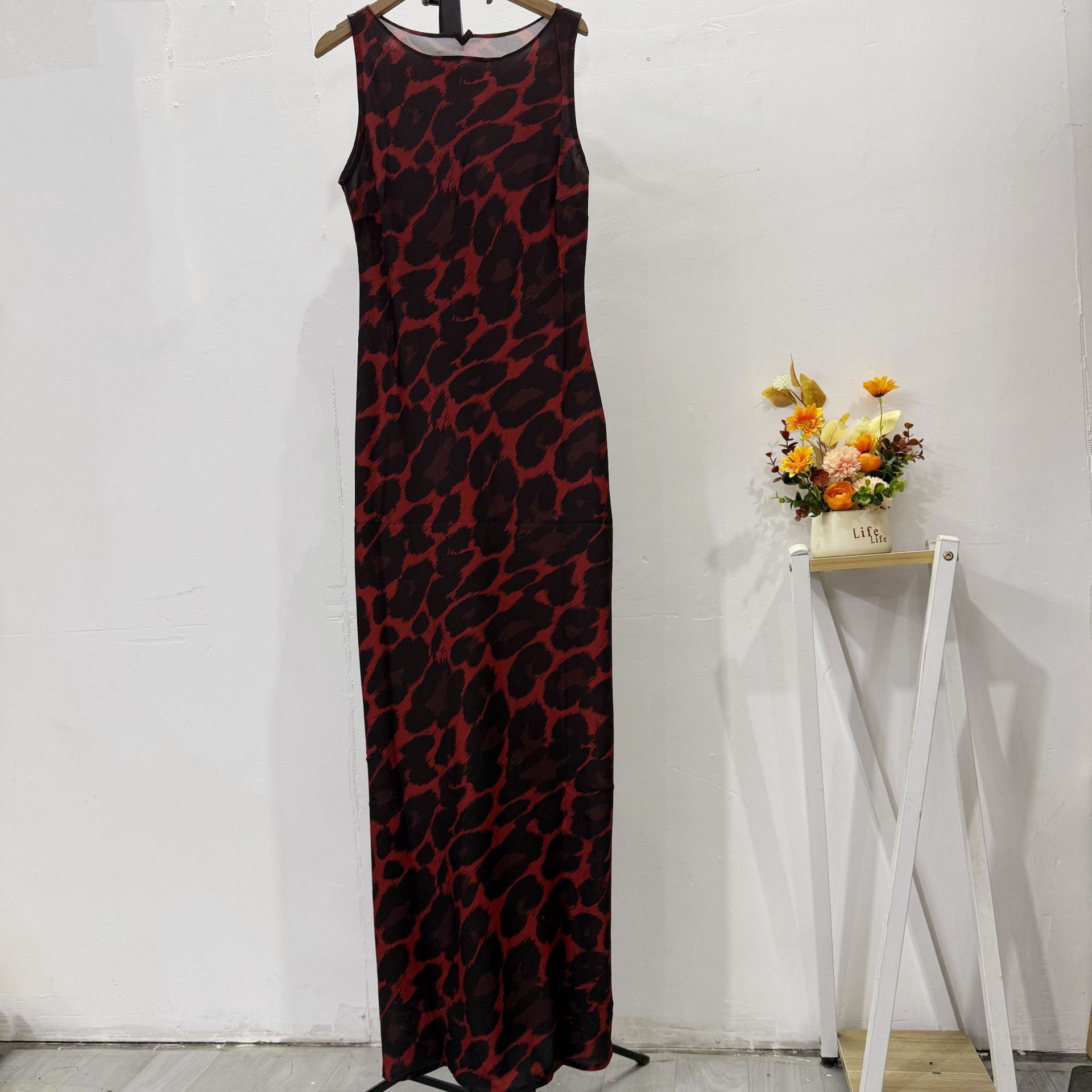 Printed Vest Dress Image 3