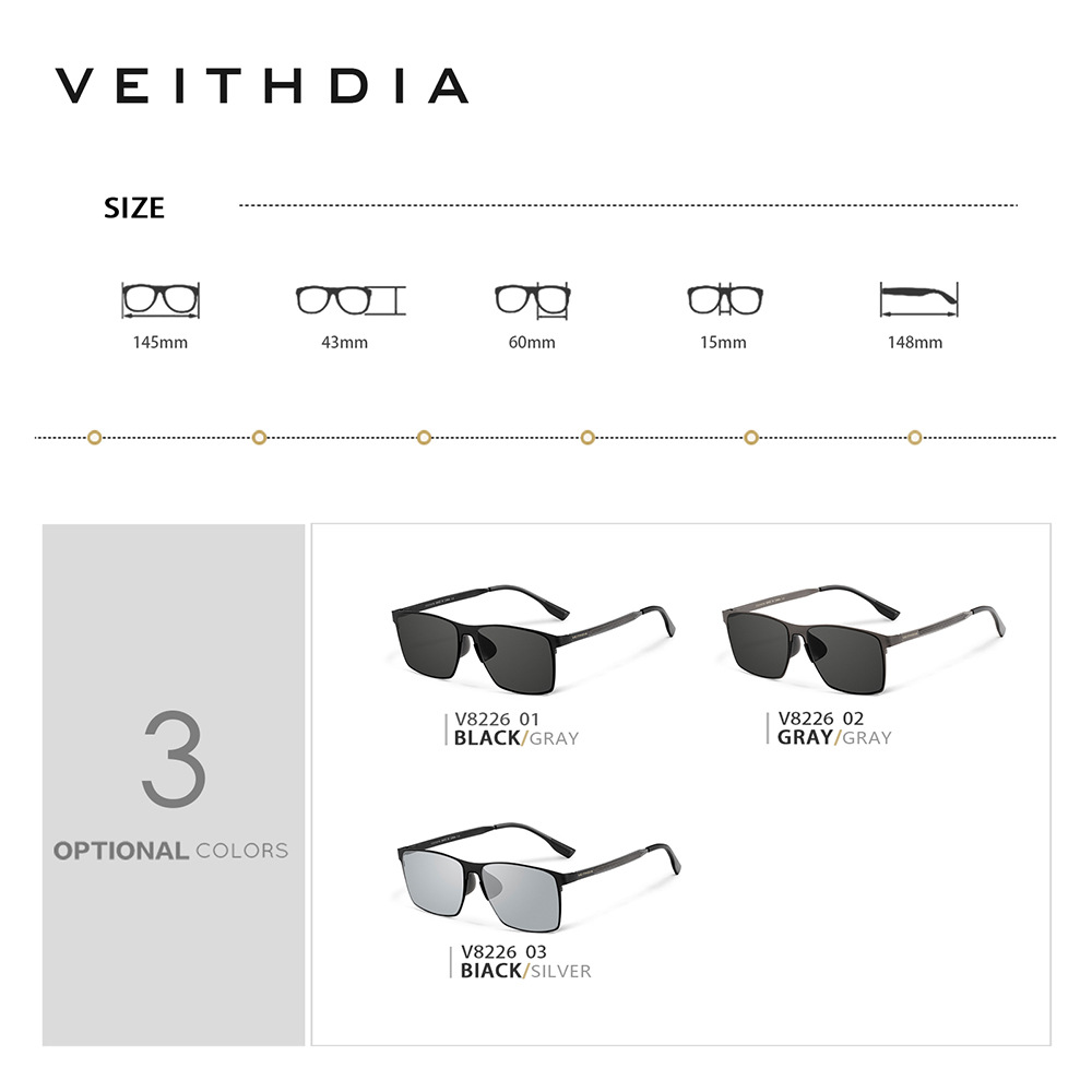 Gafas de sol polarizadas de nailon de alta definición de acero inoxidable elástico de marco para hombre, protección UV, transmisión en vivo transfronteriza 8226