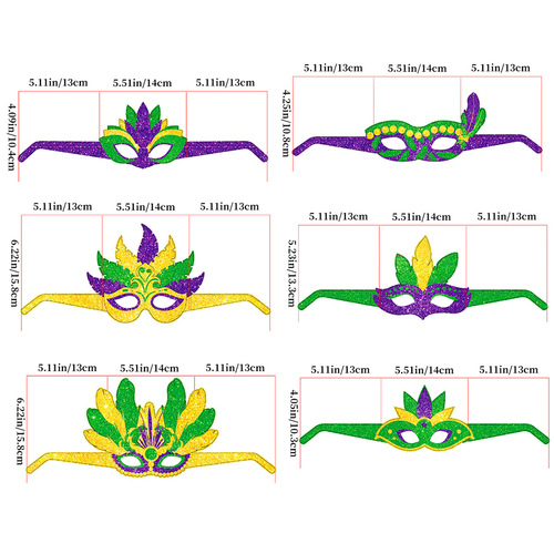 Copyright Brazilian Carnival Carnival Masquerade Photo Props Paper Glasses Eye Masks Wholesale Customization