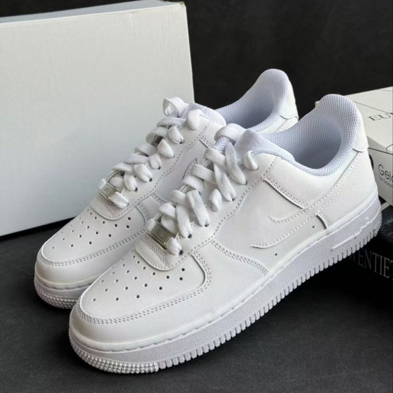 Cross-border Putian shoes, Air Force 1 AF1, pure white sneakers, genuine leather and rubber, height-increasing casual shoes, summer hot-selling item