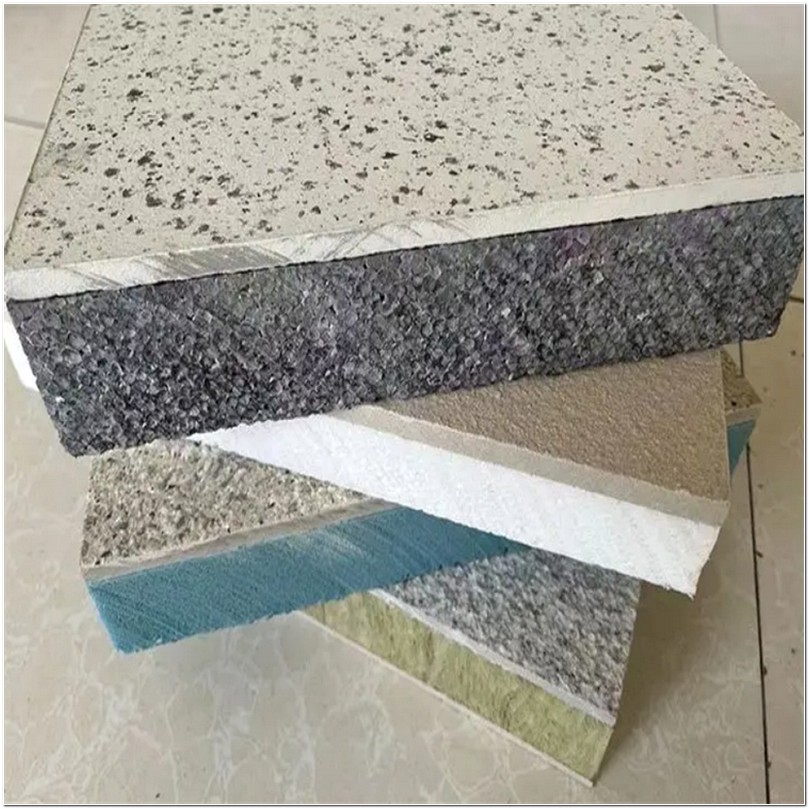 深灰色办公楼免拆保温一体板 保温外墙装饰一体板厂家供应