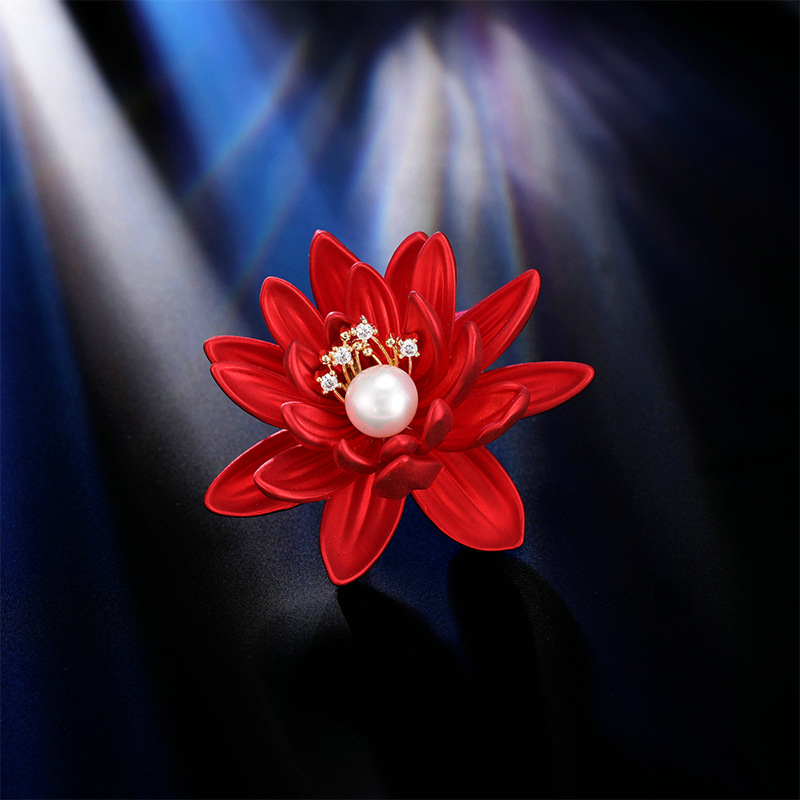 Chinesischen stil rot lotus brosche high-end luxus atmosphäre perle brosche anzug mantel pin herbst und winter kleidung_voghion.com