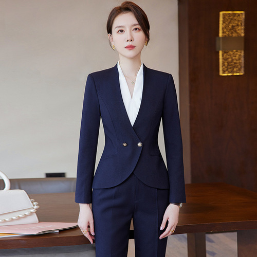 Professional attire for women, high-end beauty salon work clothes, skirts, Korean style cabinet sister uniforms, hotel front desk work clothes