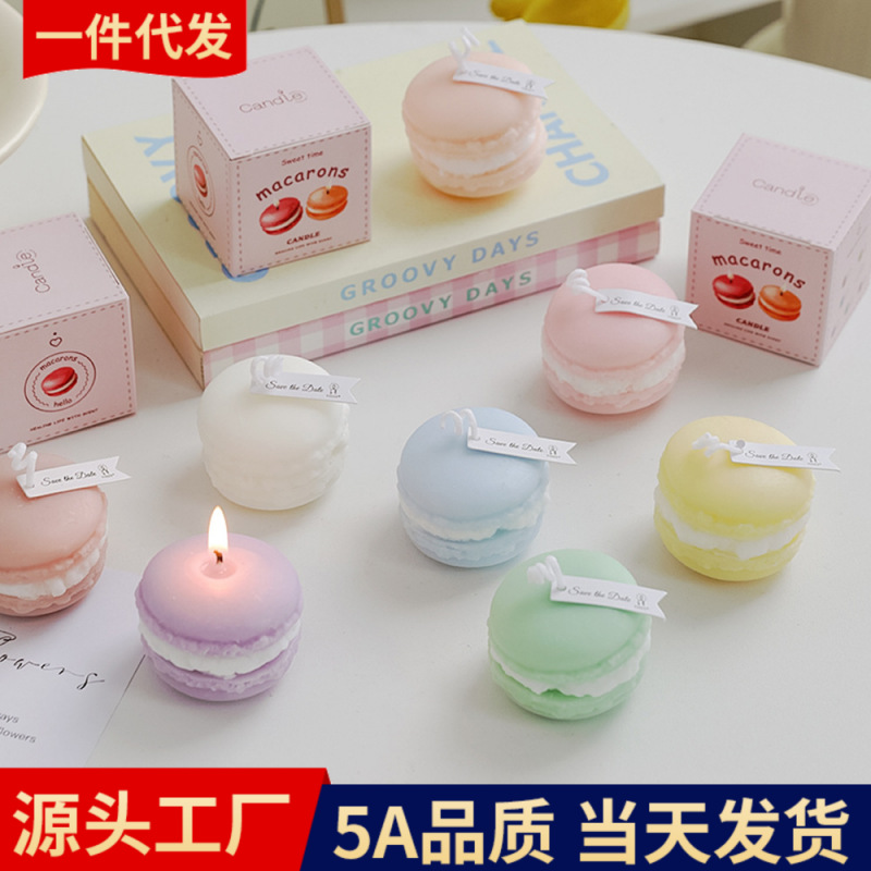 Macaron aromaterapia vela al por mayor vela regalo de boda vela hecha a mano fragancia modelado cera