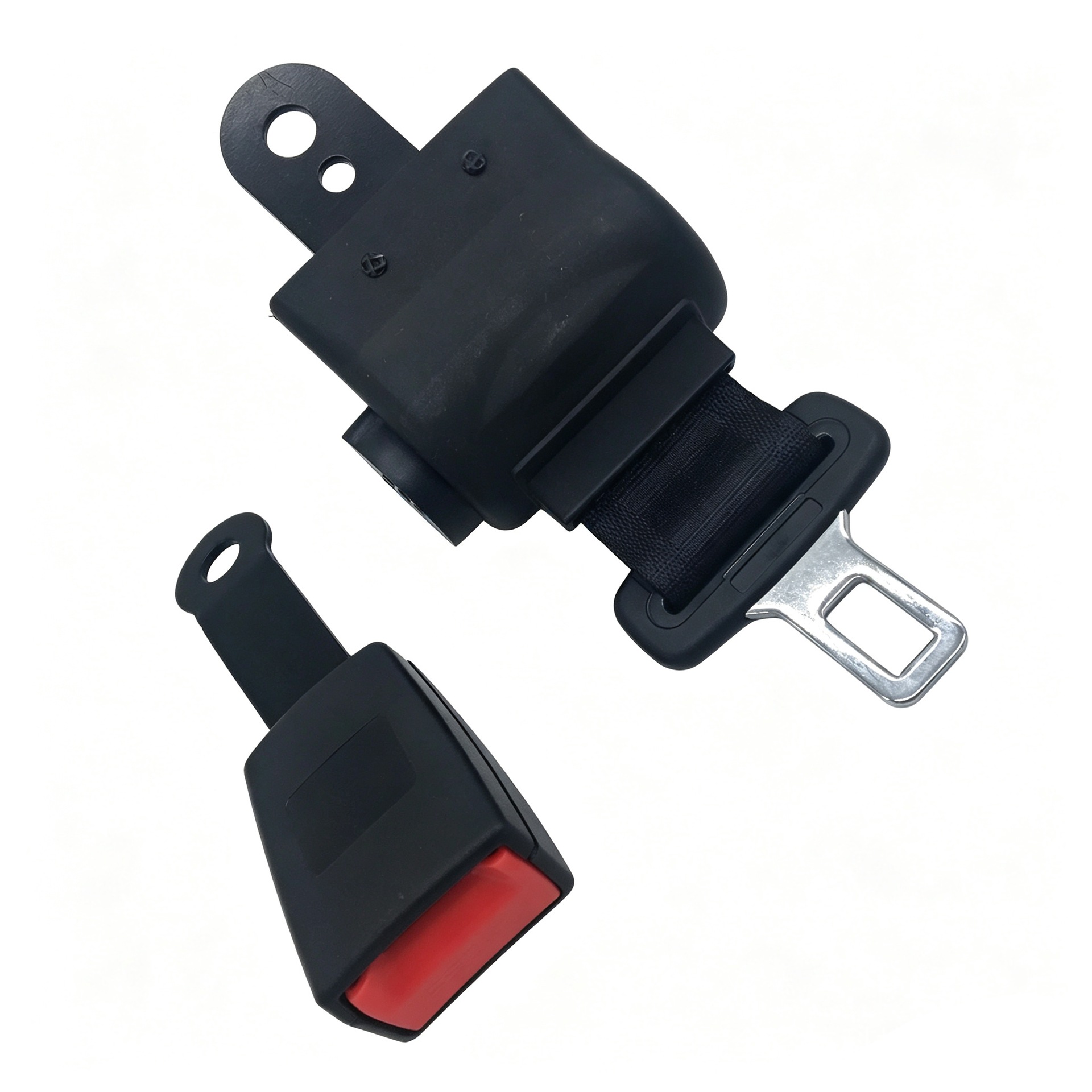 Automatic retractable two-point seat belt for passenger vehicles, suitable for forklifts, buses, and other public transportation vehicles