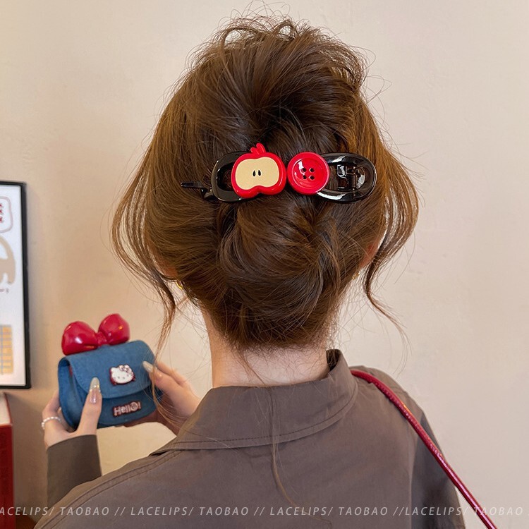 女性のための新鮮で甘い花ツイストヘアピン 2025 新しい人気の甘いヘアアクセサリー後頭部ヘアピンヘッドバンド|undefined