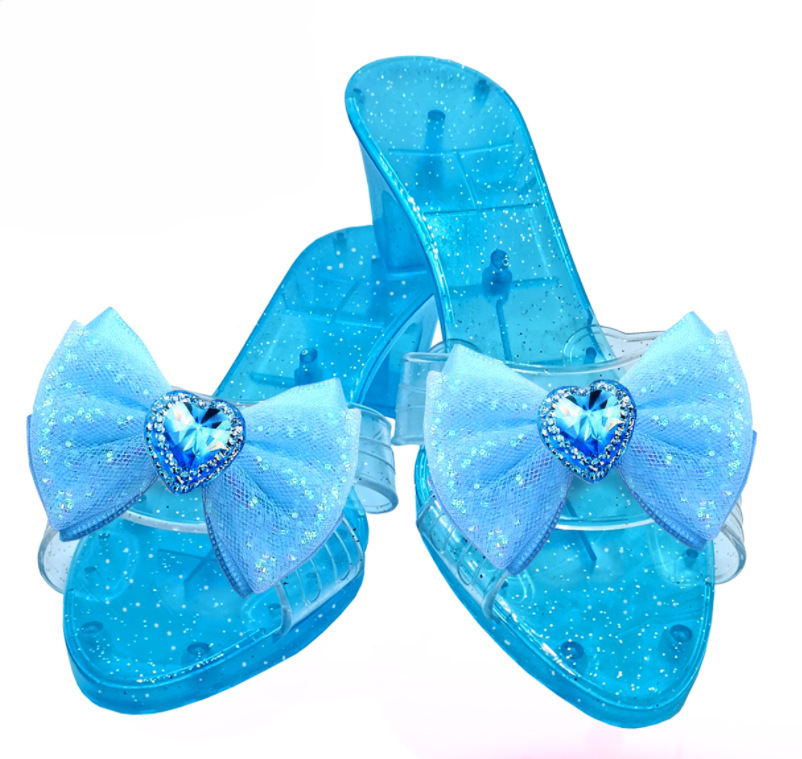 더블 레이어 활 복숭아 심장 다이아몬드 투명 진주 블루