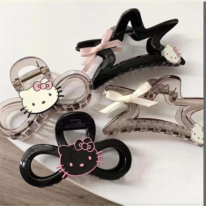 Cartoon Kitty Cute Cat Hair Clip Fashion Retro Ponytail Clip Versatile Student Hairpin Hair Accessory