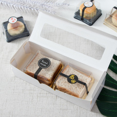 Thickened 50/80/100g Mooncake Blister Pack Black and Gold Circle Snow Mousse Egg Tart Western Snacks Plastic Base