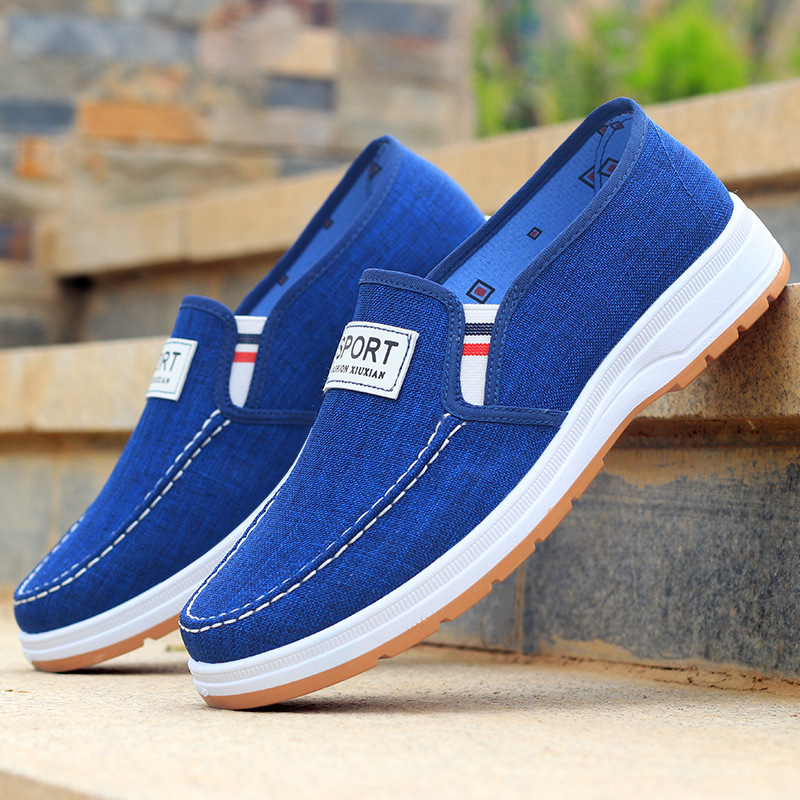 Zapatos de lona de verano para hombres viejos zapatos de tela de Beijing zapatos casuales respirables zapatos de conducción de zapatos de trabajo de un solo pie