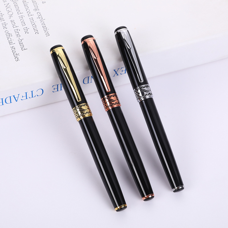 Bolígrafo de firma de metal rojo Guofeng caja de regalo de negocios conjunto de publicidad de alta calidad bolígrafo de impresión de logotipo bolígrafo neutro