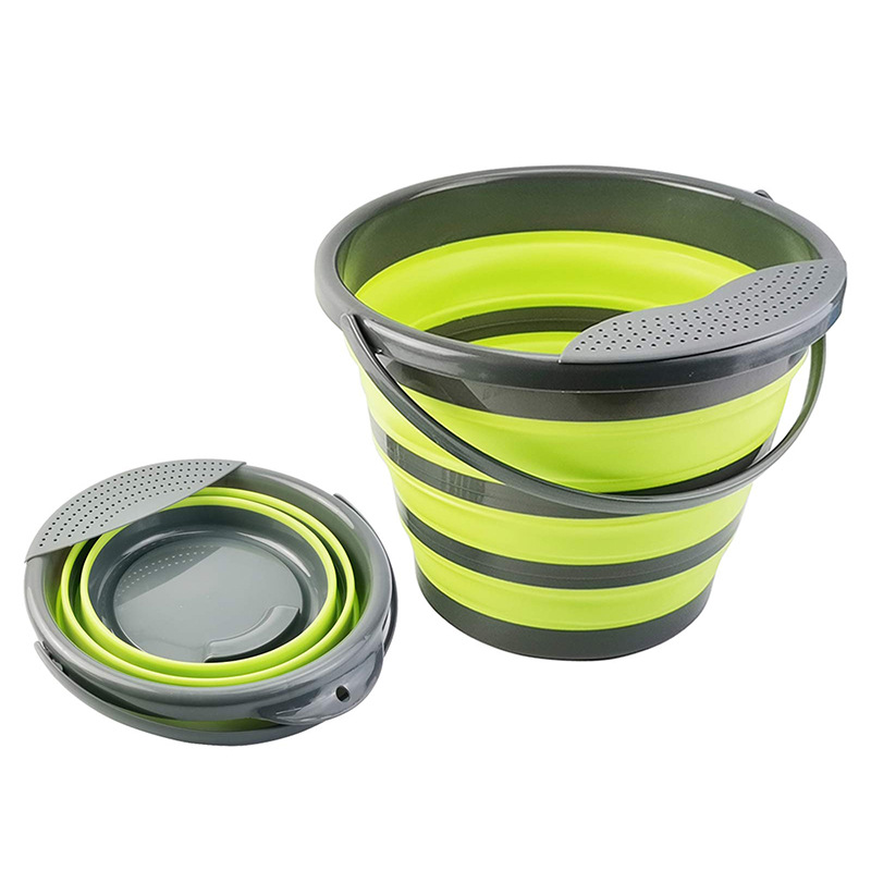 Canasta de filtro de agua para el hogar Cesta de drenaje retráctil plegable redonda cuadrada Cubo de almacenamiento plegable Lavabo de cocina