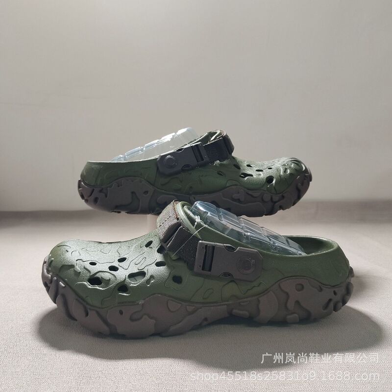 新しい高品質の下駄、耐摩耗性タンク、クールなアウトドアビーチシューズ、男性と女性の靴、包頭サンダル、怠惰なスリッパ|undefined
