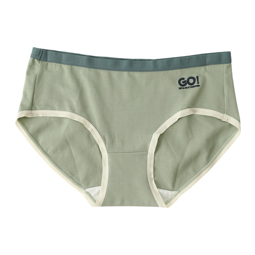 Pure lust fairy style energetic sports style girl contrasting letter cotton soft mid-low waist comfortable women's underwear