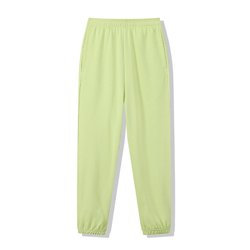 Pantalones deportivos casuales de color sólido de los hombres y las mujeres mismo peinado algodón luz tablero impreso cordón fitness correr suéter pantalones largos
