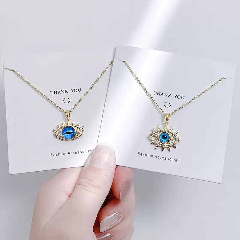 钛钢不掉色恶魔之眼项链女原创气质网红锁骨链高级感个性百搭颈链