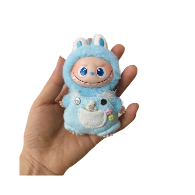 LABUBU4.0盲盒娃衣泡泡玛特拉布布4代心底密码系列背带裤衣服着替|undefined