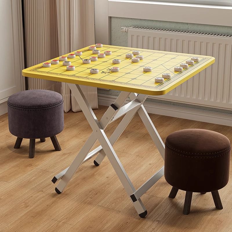 Outdoor Portable Foldable Table Dining Table Square Chess Board Small Table Simple Home Rental House All-In-One