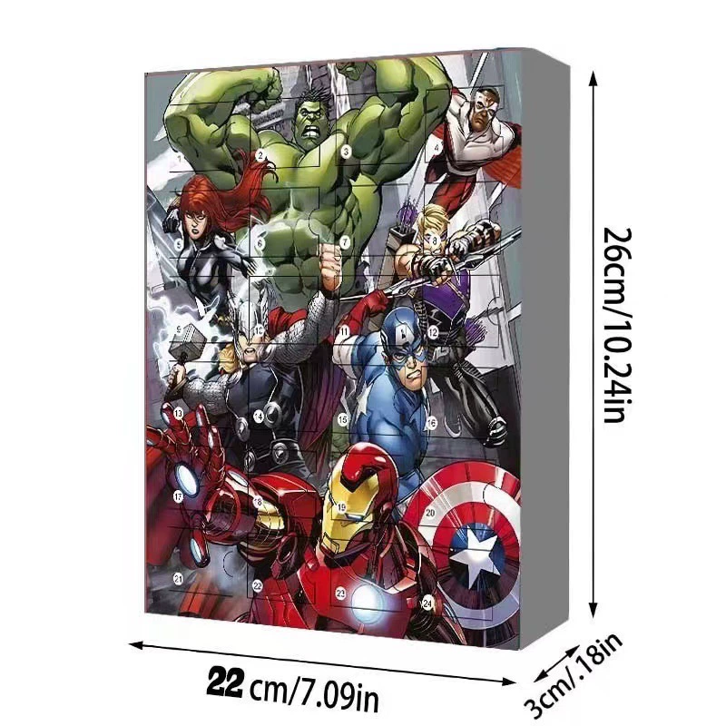 Рождественский календарь обратного отсчёта Amazon Marvel, коробка, рождественский адвент-календарь, 24 подарка
