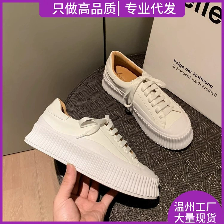 Обувь для печенья женский 2024 лето новый дикий толстый подошв маленькие белые туфли повседневные кроссовки