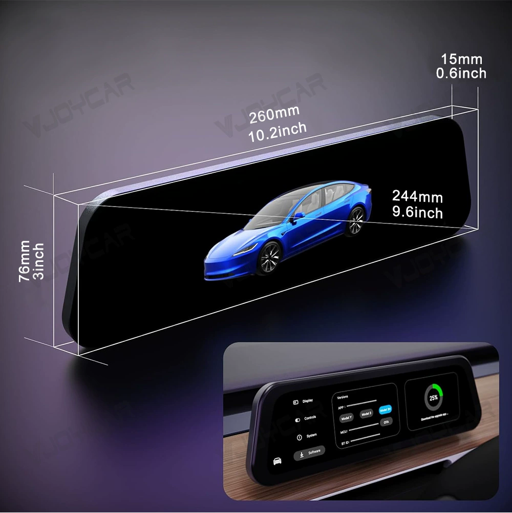 Совместимо с Tesla, умный ЖК-дисплей 9,6 дюйма