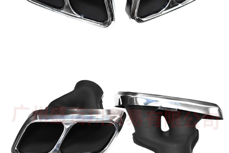 Suitable for 14-21 Land Rover Range Rover Sport SVR four-outlet square black stainless steel welded tail throat surround