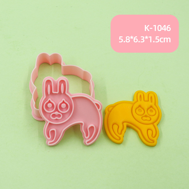 Bige Multi-Building Biscuit Molde Dibujos animados Lindo Animal Siam Lip Home Baking Refer Parche Piedra Plástico Clay image 11