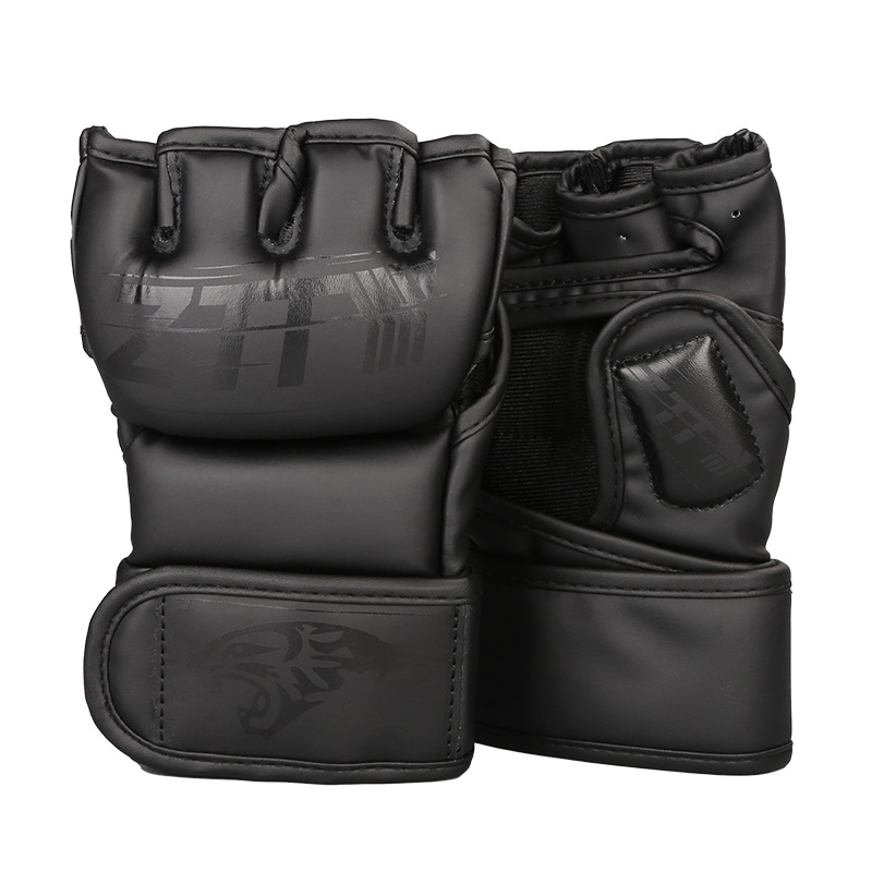 Guantes de entrenamiento de lucha MMA Sanda de venta directa de fábrica ZTTY, serie UFC, guantes de combate profesionales de medio dedo