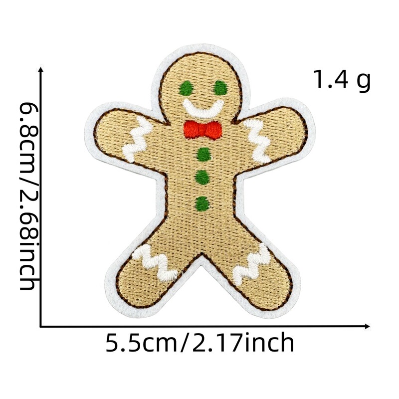 ホリデー漫画クリスマス刺繍布パッチ在庫卸売装飾雪だるまヘラジカ刺繍パッチアイロンパッチ|undefined