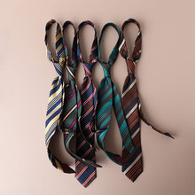 工厂批发 复古男士条纹绅士领带韩版8CM正装商务职业条纹咖啡领带