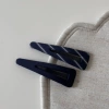 Striped navy blue clip-hollow thin triangle